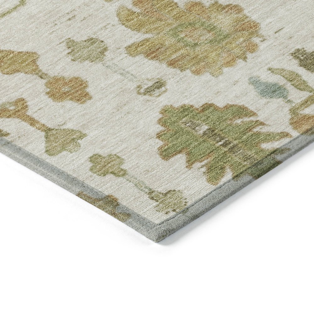 Machine Washable Indoor/Outdoor Chantille Ivory 5' x 7'6" Rug. Picture 3