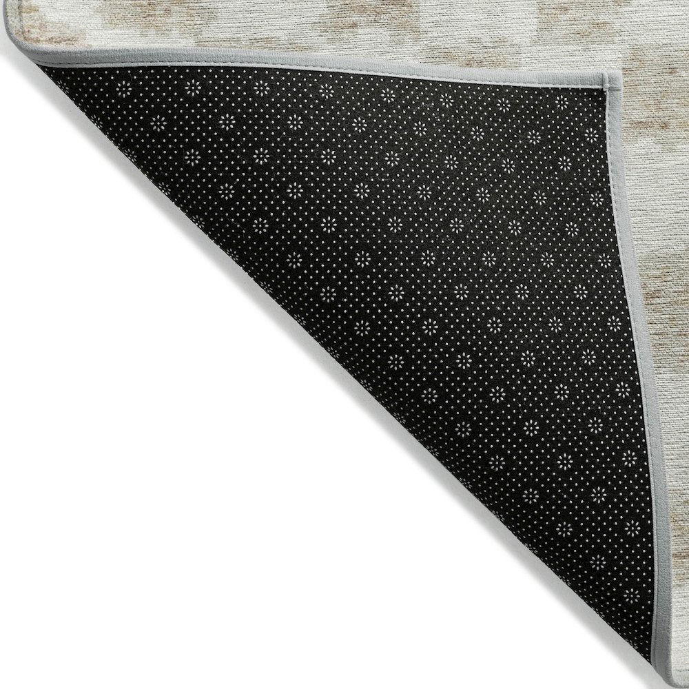 Machine Washable Indoor/Outdoor Chantille Beige 5' x 7'6" Rug. Picture 2