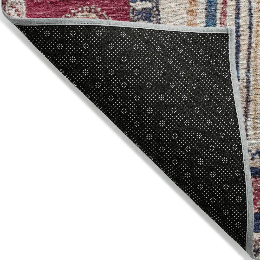 Machine Washable Indoor/Outdoor Chantille Navy 5' x 7'6" Rug. Picture 2