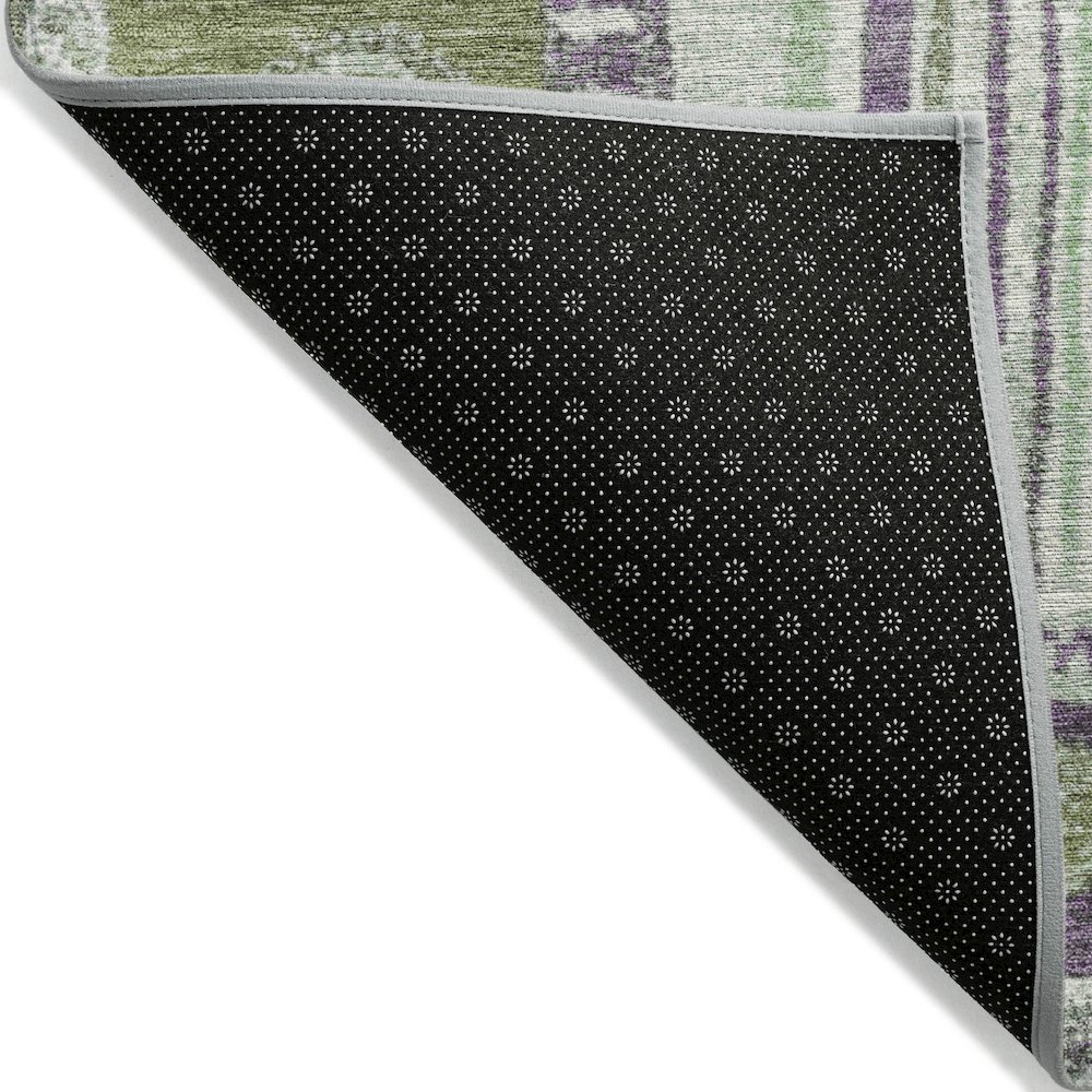 Machine Washable Indoor/Outdoor Chantille Purple 5' x 7'6" Rug. Picture 2
