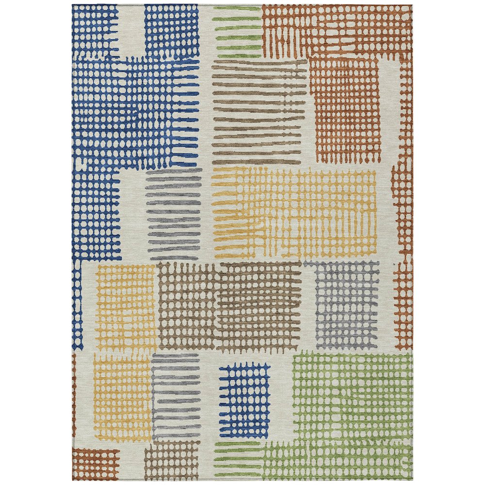 Machine Washable Indoor/Outdoor Chantille Putty 9' x 12' Rug. Picture 1