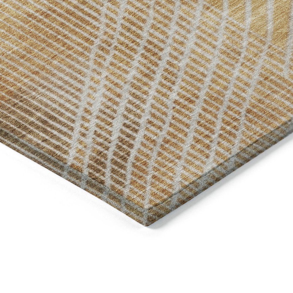 Machine Washable Indoor/Outdoor Chantille Gold 5' x 7'6" Rug. Picture 3