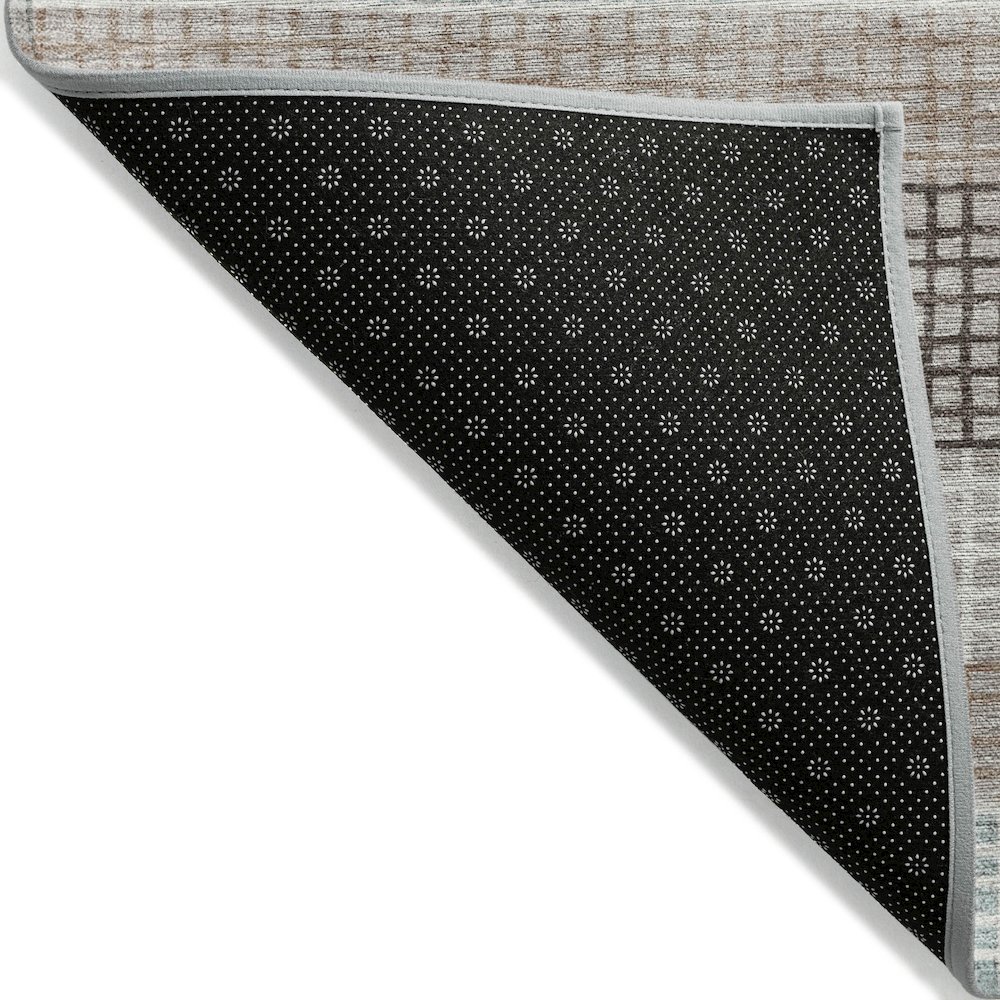 Machine Washable Indoor/Outdoor Chantille Taupe 5' x 7'6" Rug. Picture 2