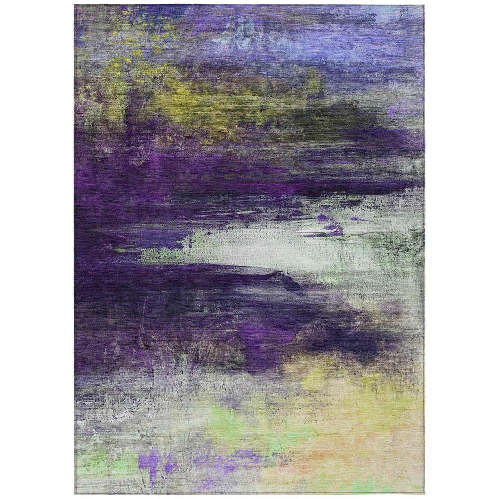 Machine Washable Indoor/Outdoor Chantille ACN2016 Purple 9' x 12' Rug. Picture 1