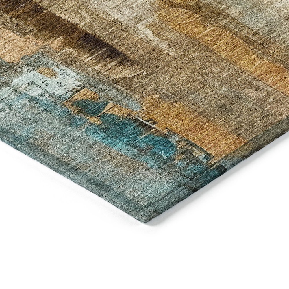 Machine Washable Indoor/Outdoor Chantille ACN2020 Beige 5' x 7'6" Rug. Picture 3