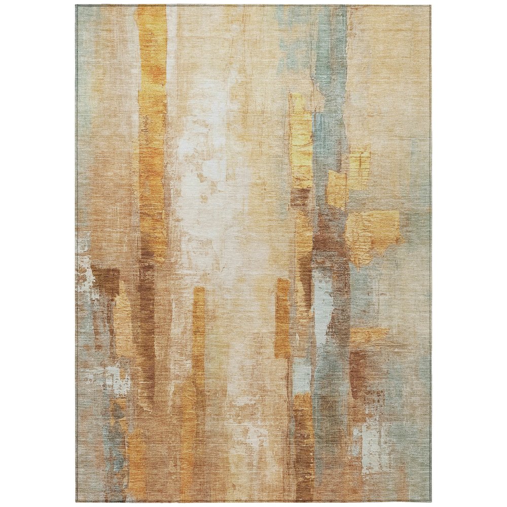 Machine Washable Indoor/Outdoor Chantille ACN2020 Copper 9' x 12' Rug. Picture 1
