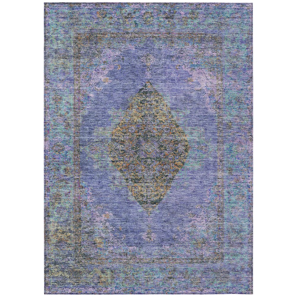 Machine Washable Indoor/Outdoor Chantille ACN2021 Purple 9' x 12' Rug. Picture 1