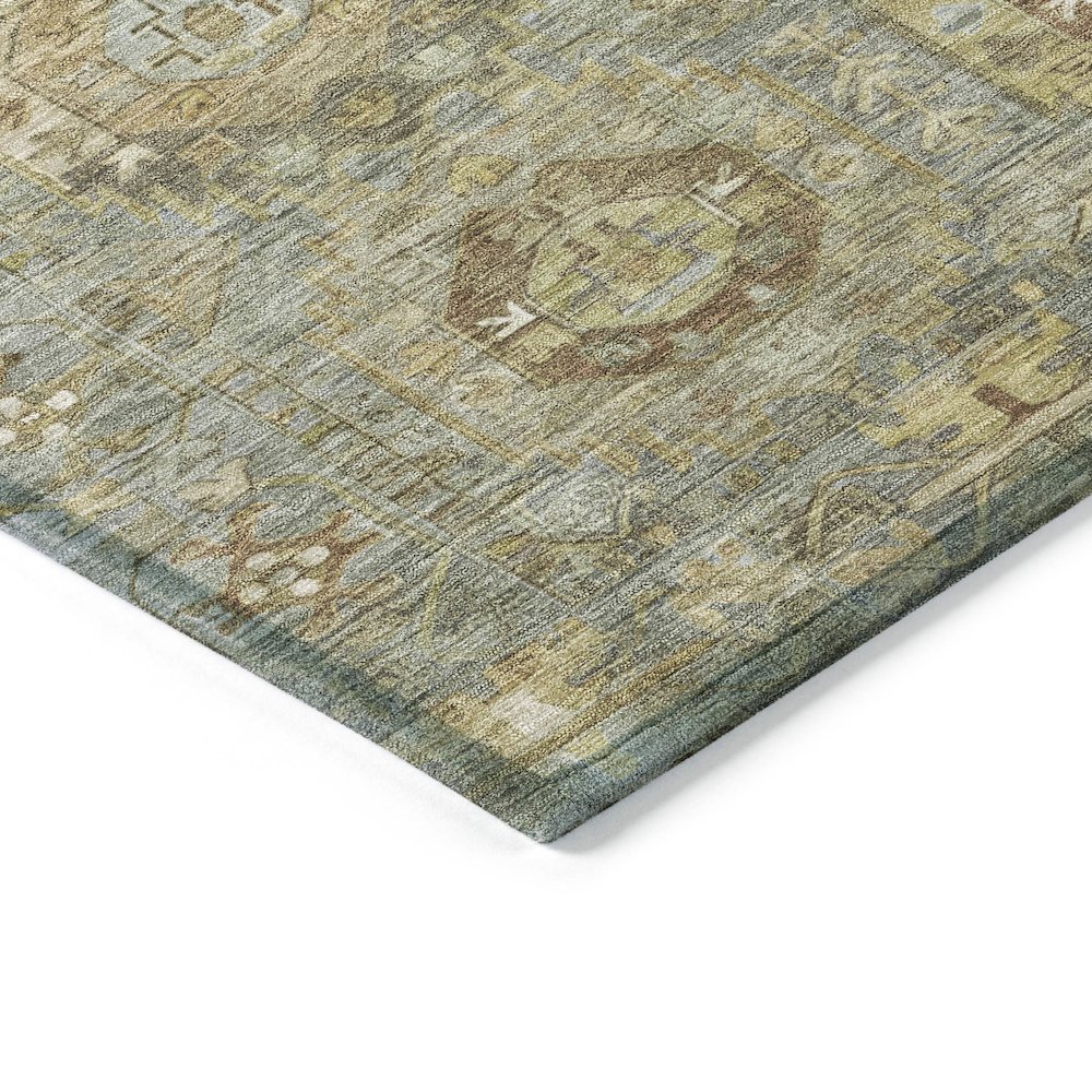 Machine Washable Indoor/Outdoor Chantille ACN2024 Sage 5' x 7'6" Rug. Picture 3