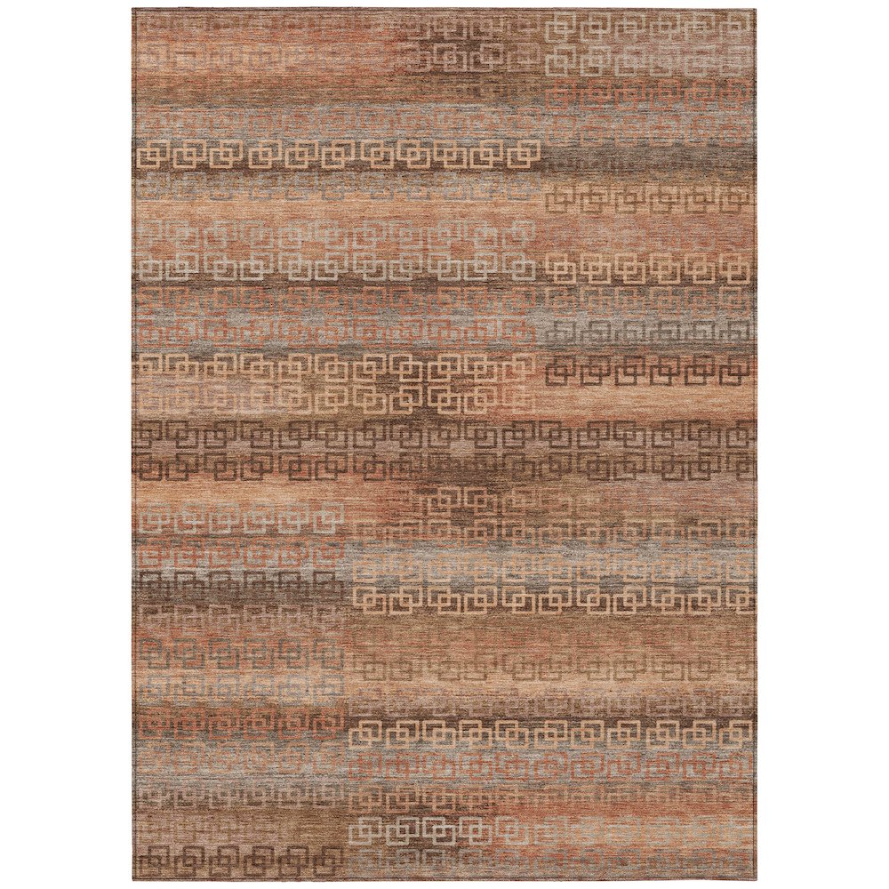 Machine Washable Indoor/Outdoor Chantille ACN2029 Copper 9' x 12' Rug. Picture 1