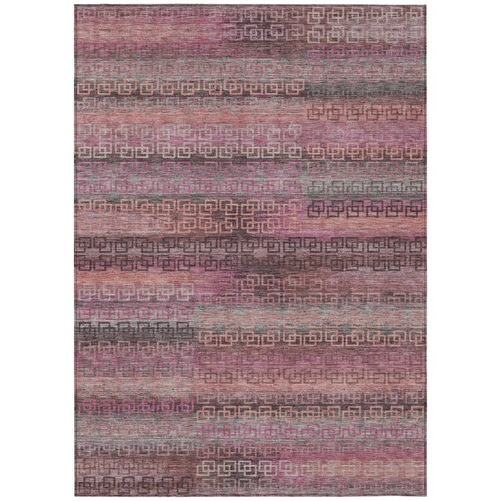 Machine Washable Indoor/Outdoor Chantille ACN2029 Pink 9' x 12' Rug. Picture 1