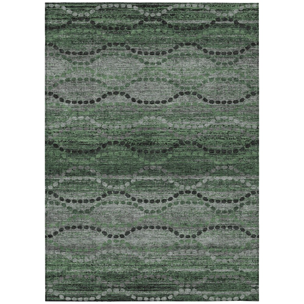 Machine Washable Indoor/Outdoor Chantille ACN2031 Olive 9' x 12' Rug. Picture 1