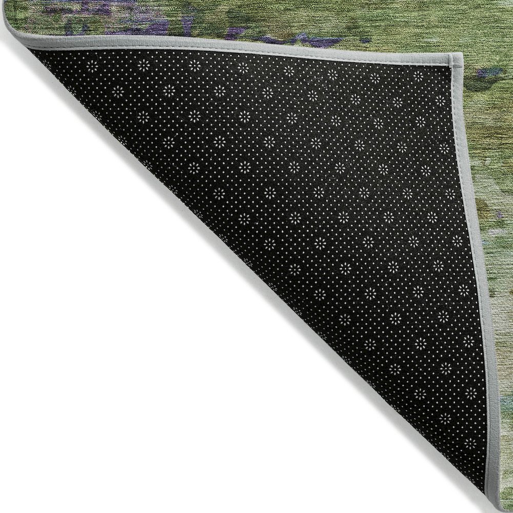 Machine Washable Indoor/Outdoor Chantille ACN2035 Green 5' x 7'6" Rug. Picture 2