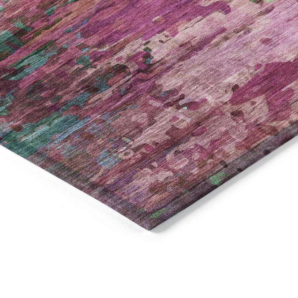 Machine Washable Indoor/Outdoor Chantille ACN2035 Pink 5' x 7'6" Rug. Picture 3