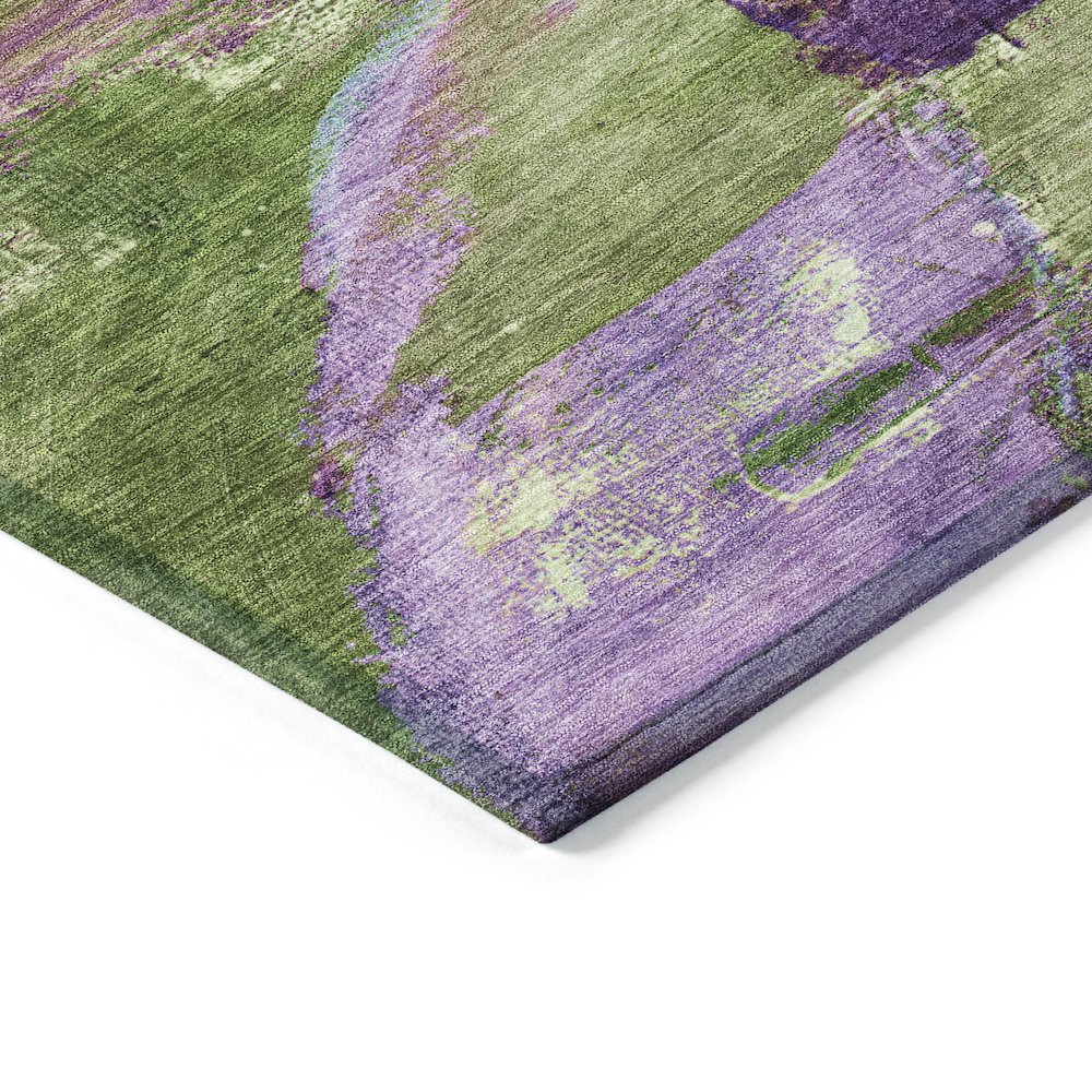 Machine Washable Indoor/Outdoor Chantille ACN2040 Purple 5' x 7'6" Rug. Picture 3