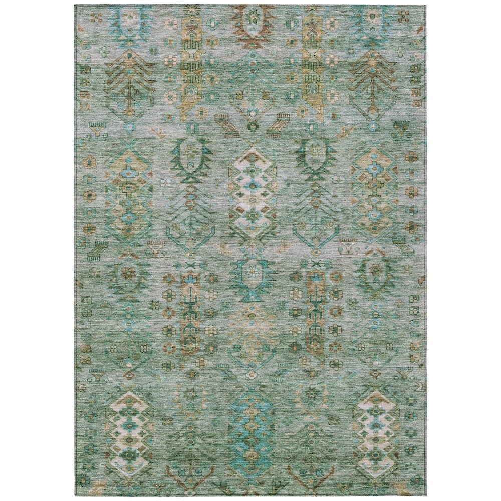 Machine Washable Indoor/Outdoor Chantille ACN2047 Sage 9' x 12' Rug. Picture 1
