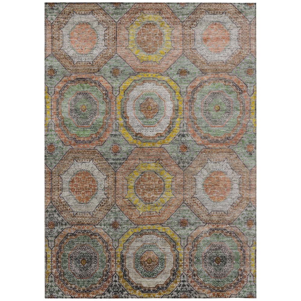 Machine Washable Indoor/Outdoor Chantille ACN2050 Sage 9' x 12' Rug. Picture 1