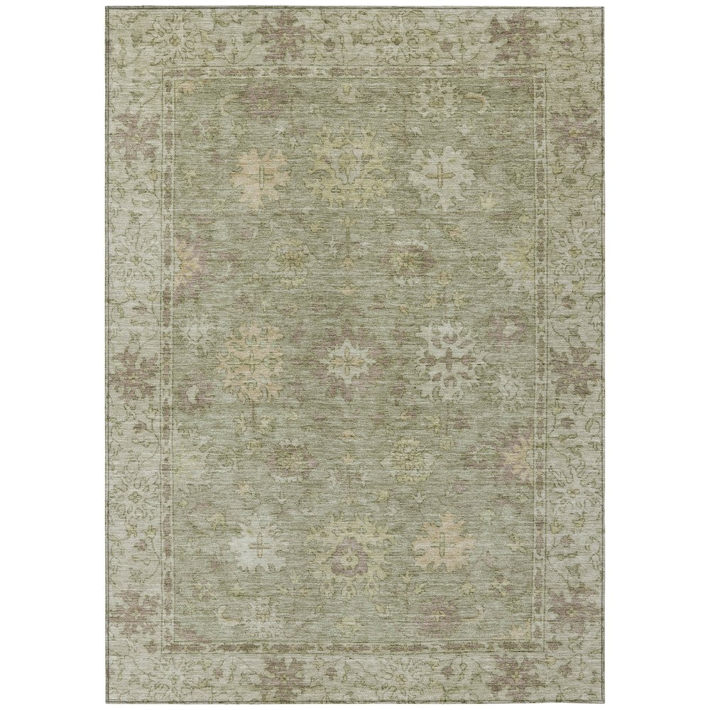 Machine Washable Indoor/Outdoor Chantille ACN2051 Sage 9' x 12' Rug. Picture 1