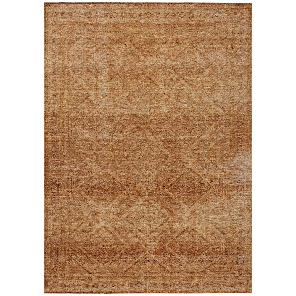 Machine Washable Indoor/Outdoor Chantille ACN2060 Copper 9' x 12' Rug. Picture 1