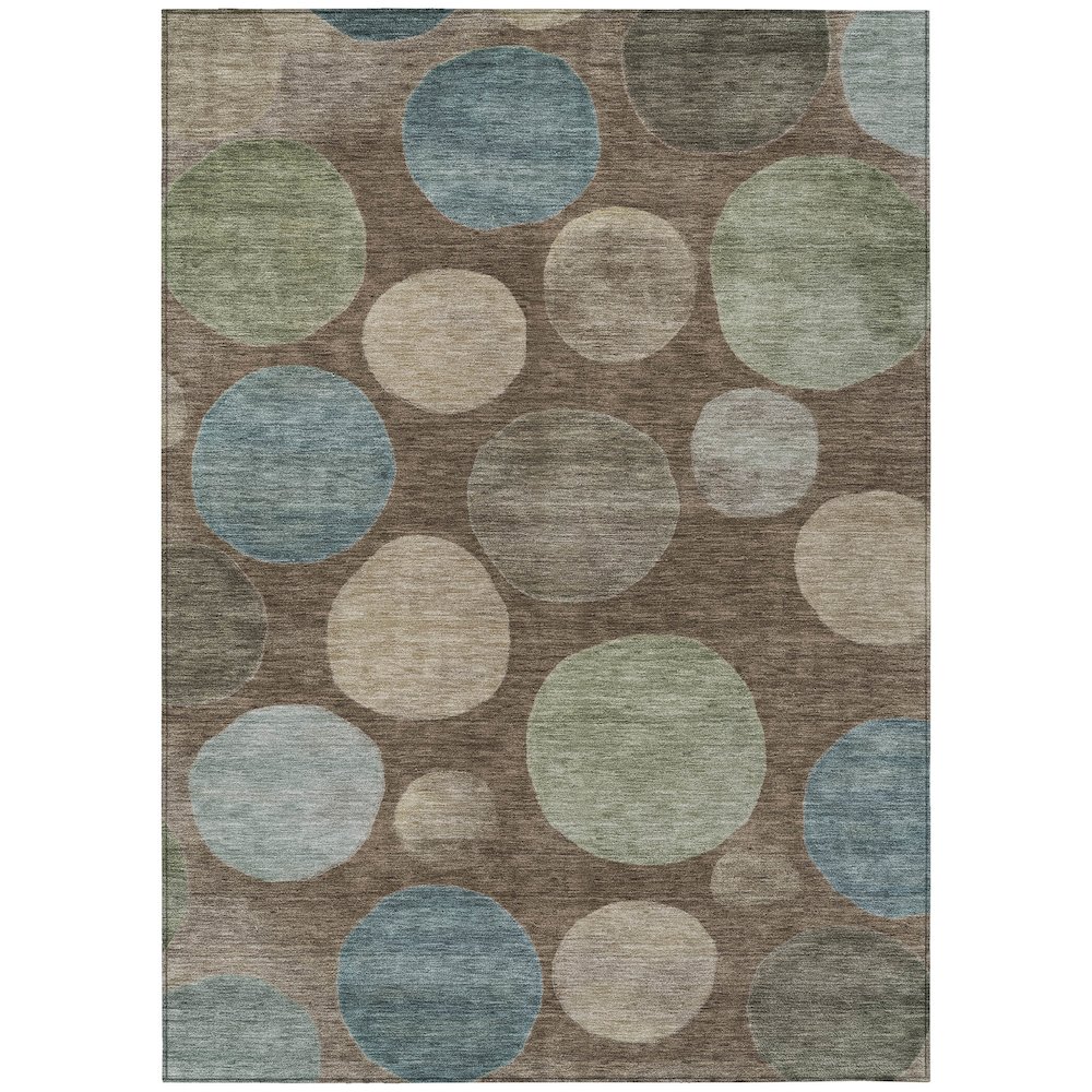 Machine Washable Indoor/Outdoor Chantille ACN2062 Chocolate 9' x 12' Rug. Picture 1