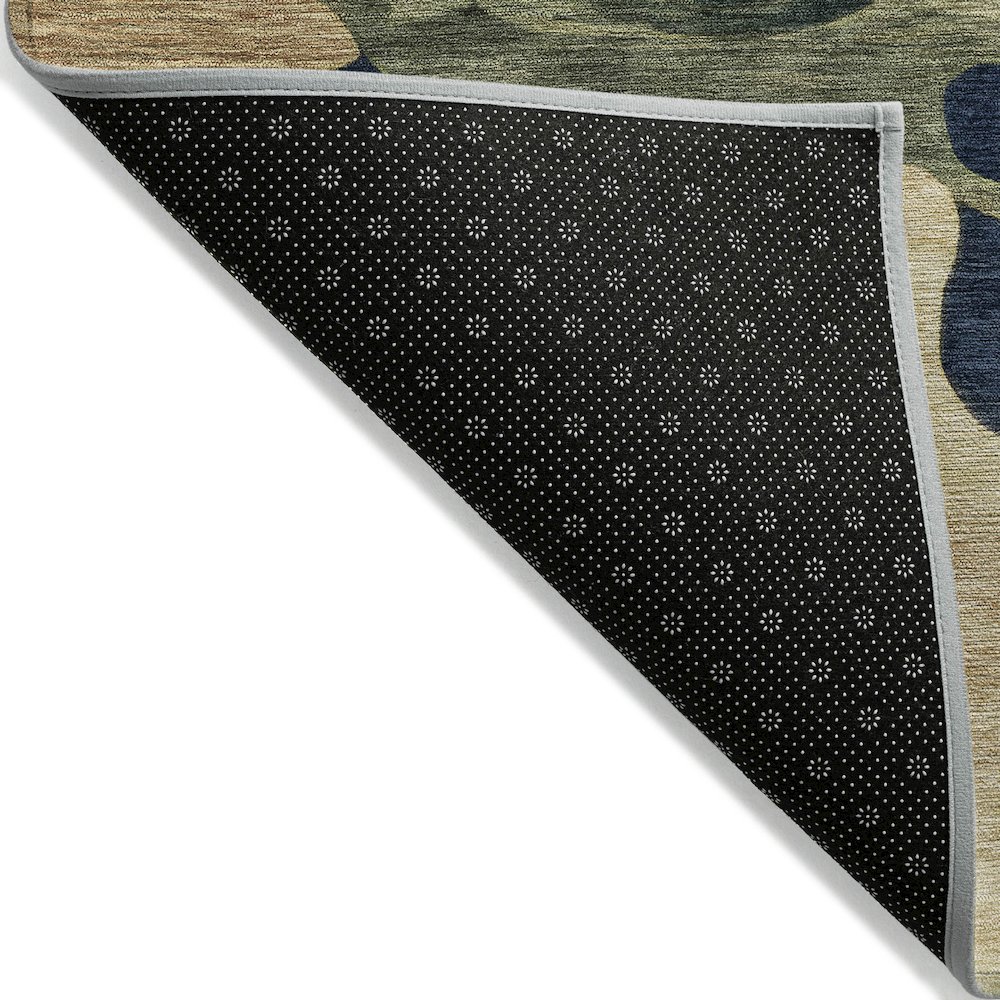 Machine Washable Indoor/Outdoor Chantille ACN2063 Navy 5' x 7'6" Rug. Picture 2