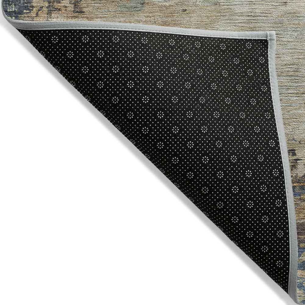 Machine Washable Indoor/Outdoor Chantille ACN2067 Blue 5' x 7'6" Rug. Picture 2