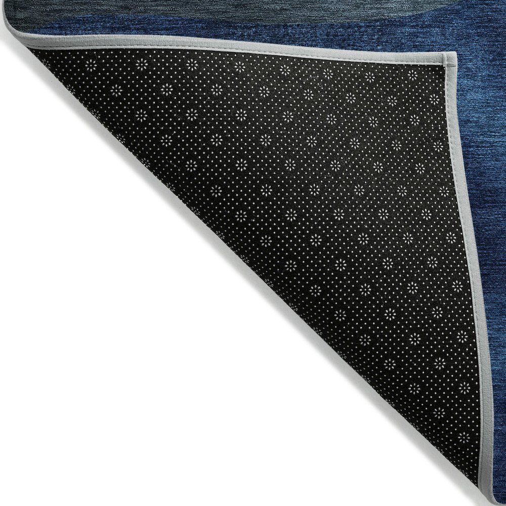 Machine Washable Indoor/Outdoor Chantille ACN2078 Blue 5' x 7'6" Rug. Picture 2