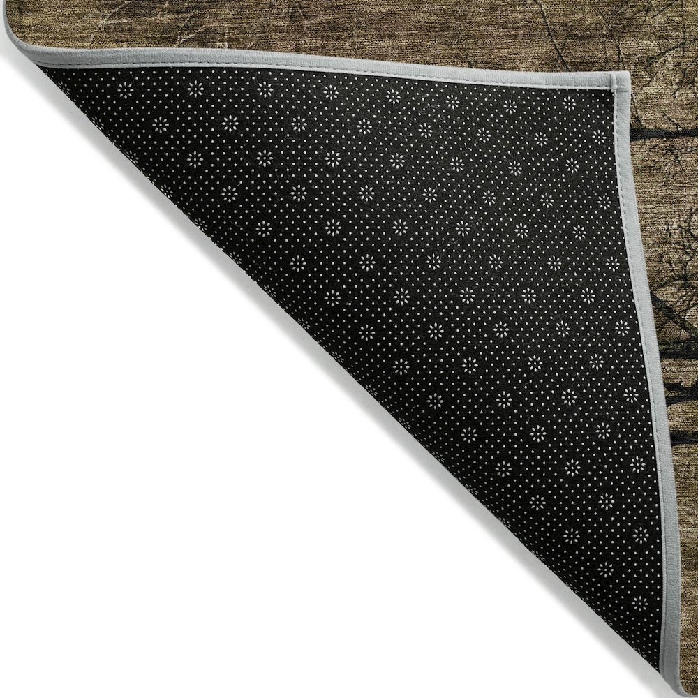 Machine Washable Indoor/Outdoor Chantille ACN2083 Brown 5' x 7'6" Rug. Picture 2