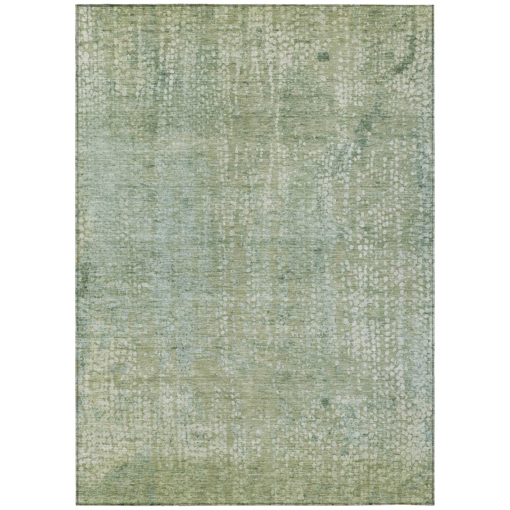 Machine Washable Indoor/Outdoor Chantille ACN2087 Green 9' x 12' Rug. Picture 1