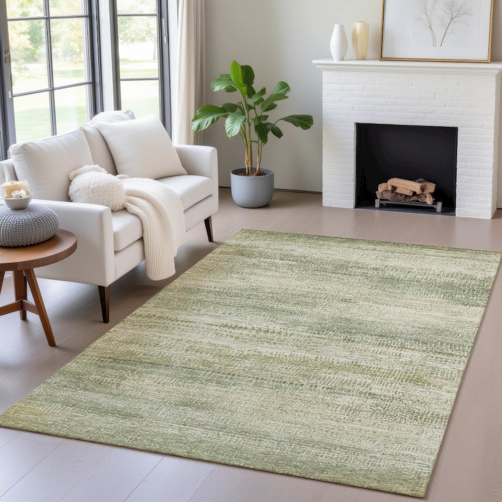 Machine Washable Indoor/Outdoor Chantille ACN2089 Aloe 9' x 12' Rug. Picture 5