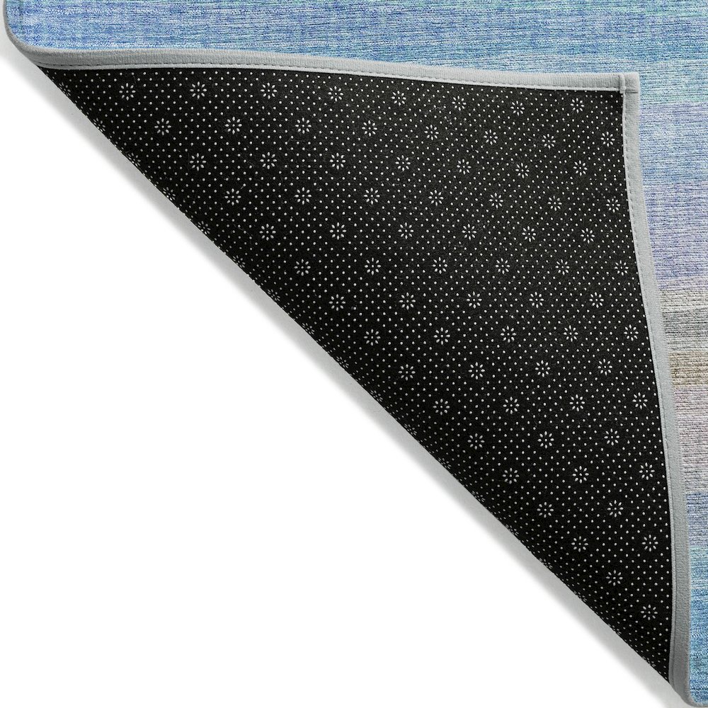 Machine Washable Indoor/Outdoor Chantille ACN2093 Aqua 5' x 7'6" Rug. Picture 2