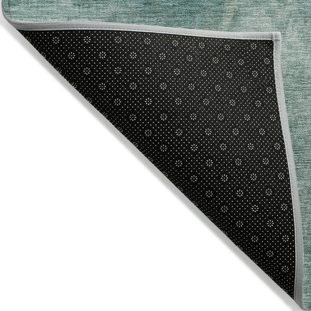Machine Washable Indoor/Outdoor Chantille ACN2095 Teal 5' x 7'6" Rug. Picture 2