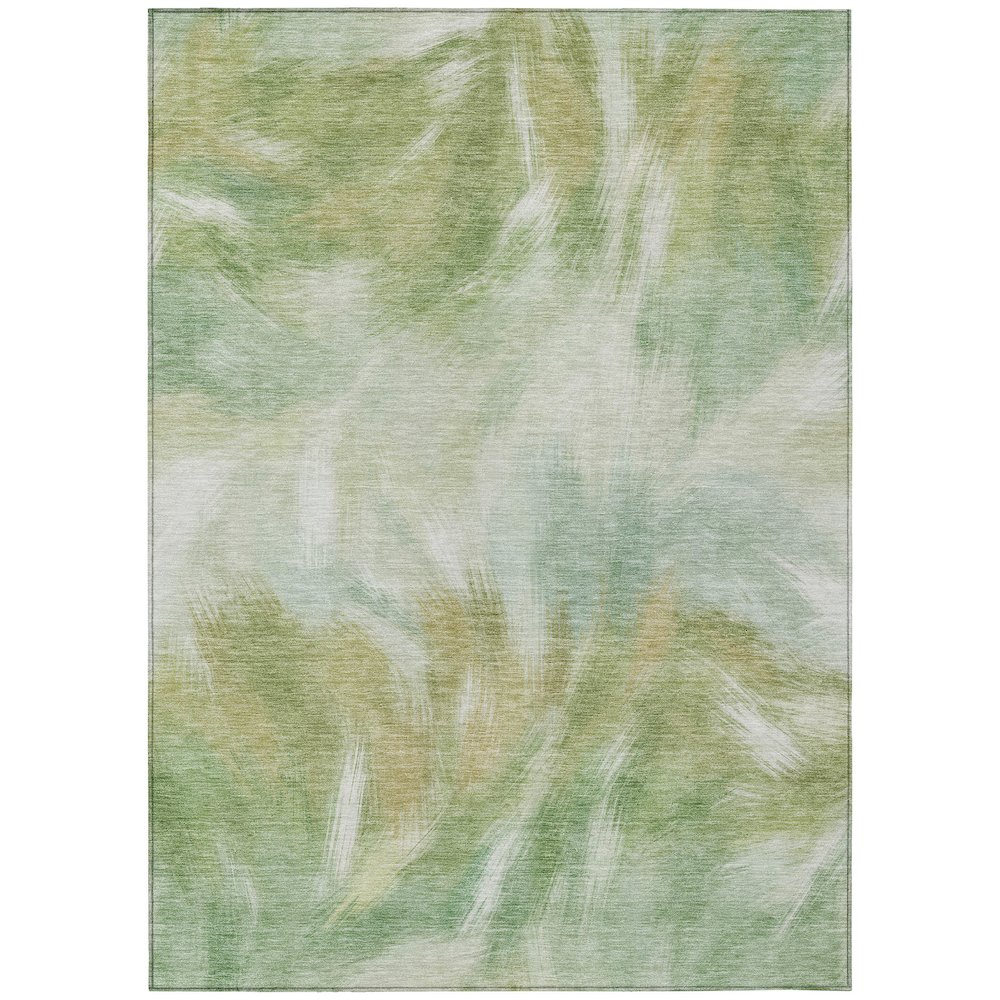 Machine Washable Indoor/Outdoor Chantille ACN2096 Green 9' x 12' Rug. Picture 1