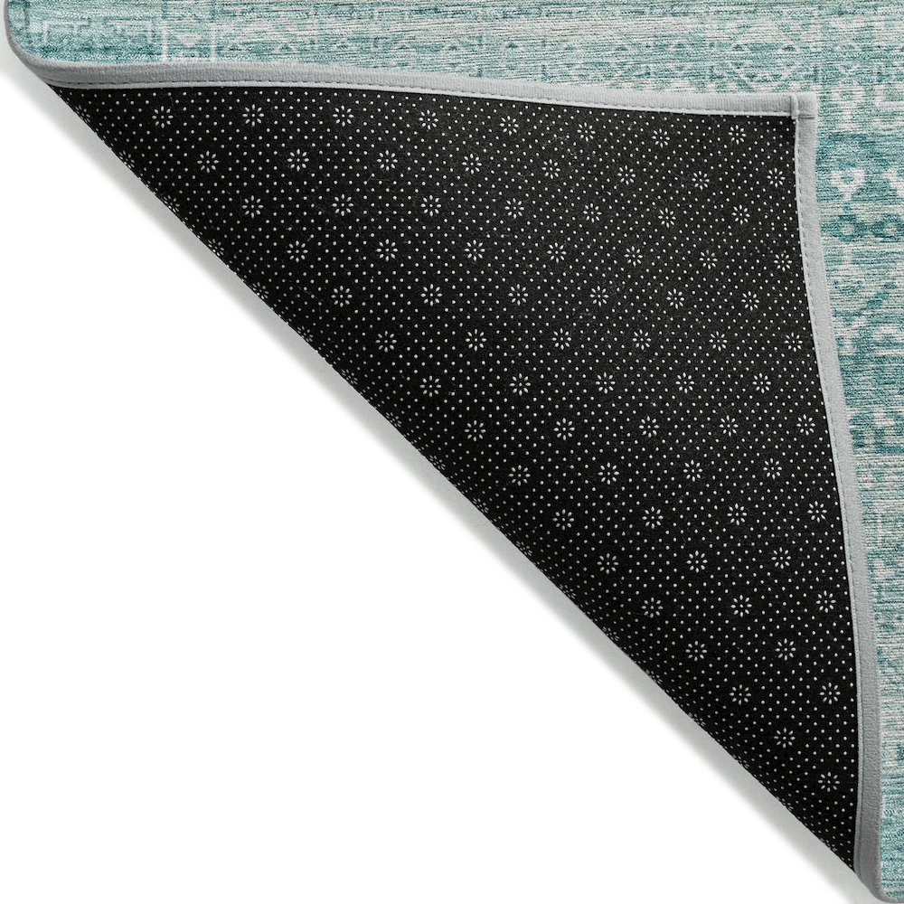 Machine Washable Indoor/Outdoor Chantille ACN2101 Aqua 5' x 7'6" Rug. Picture 2