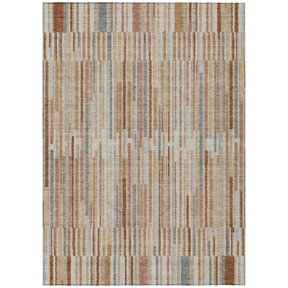 Machine Washable Indoor/Outdoor Chantille ACN2102 Paprika 9' x 12' Rug. Picture 1