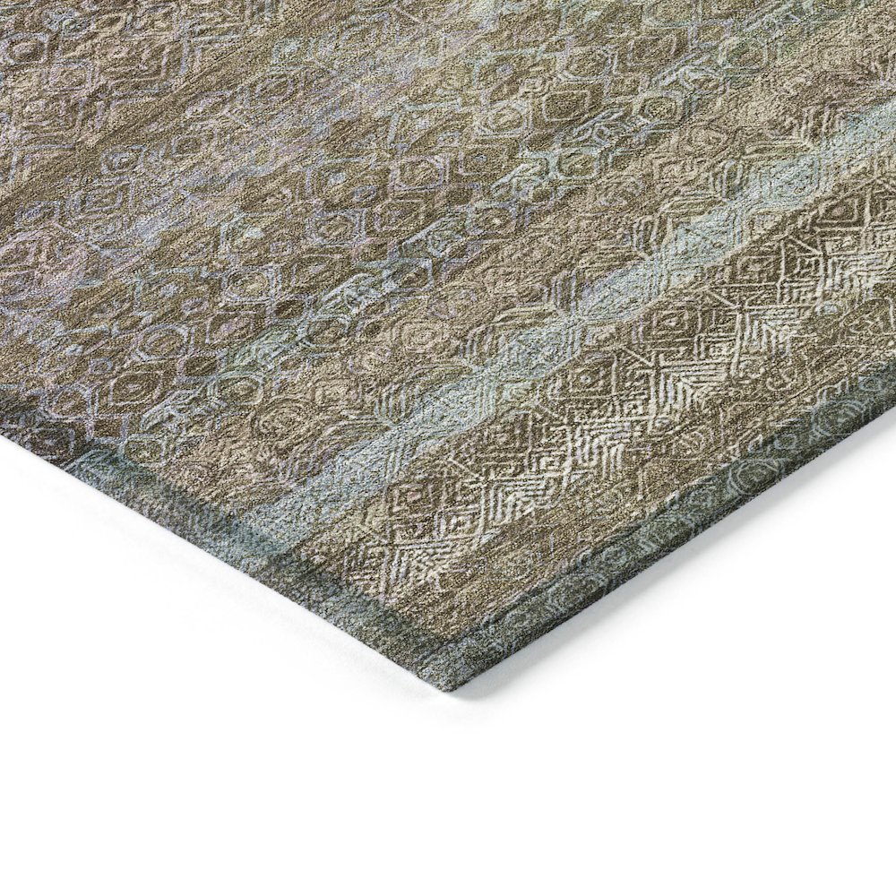 Machine Washable Indoor/Outdoor Chantille ACN2106 Brown 5' x 7'6" Rug. Picture 3