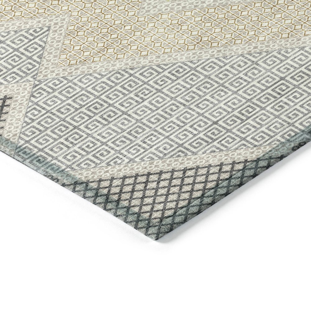 Machine Washable Indoor/Outdoor Chantille ACN2111 Pewter 5' x 7'6" Rug. Picture 3