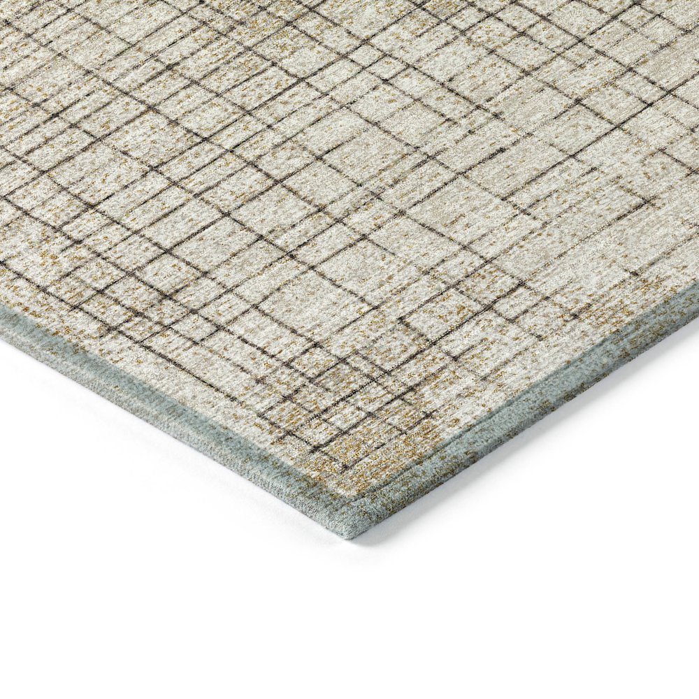 Machine Washable Indoor/Outdoor Chantille ACN2112 Brown 5' x 7'6" Rug. Picture 3