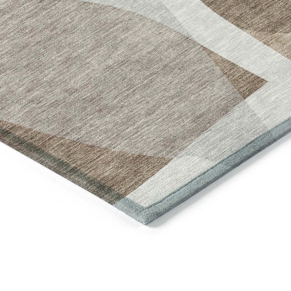 Machine Washable Indoor/Outdoor Chantille ACN2121 Mocha 5' x 7'6" Rug. Picture 3