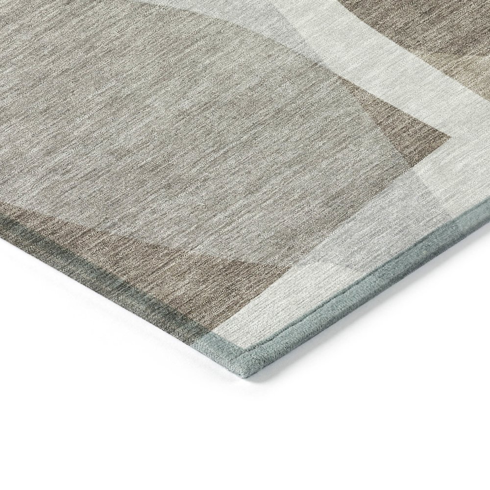 Machine Washable Indoor/Outdoor Chantille ACN2121 Taupe 5' x 7'6" Rug. Picture 3