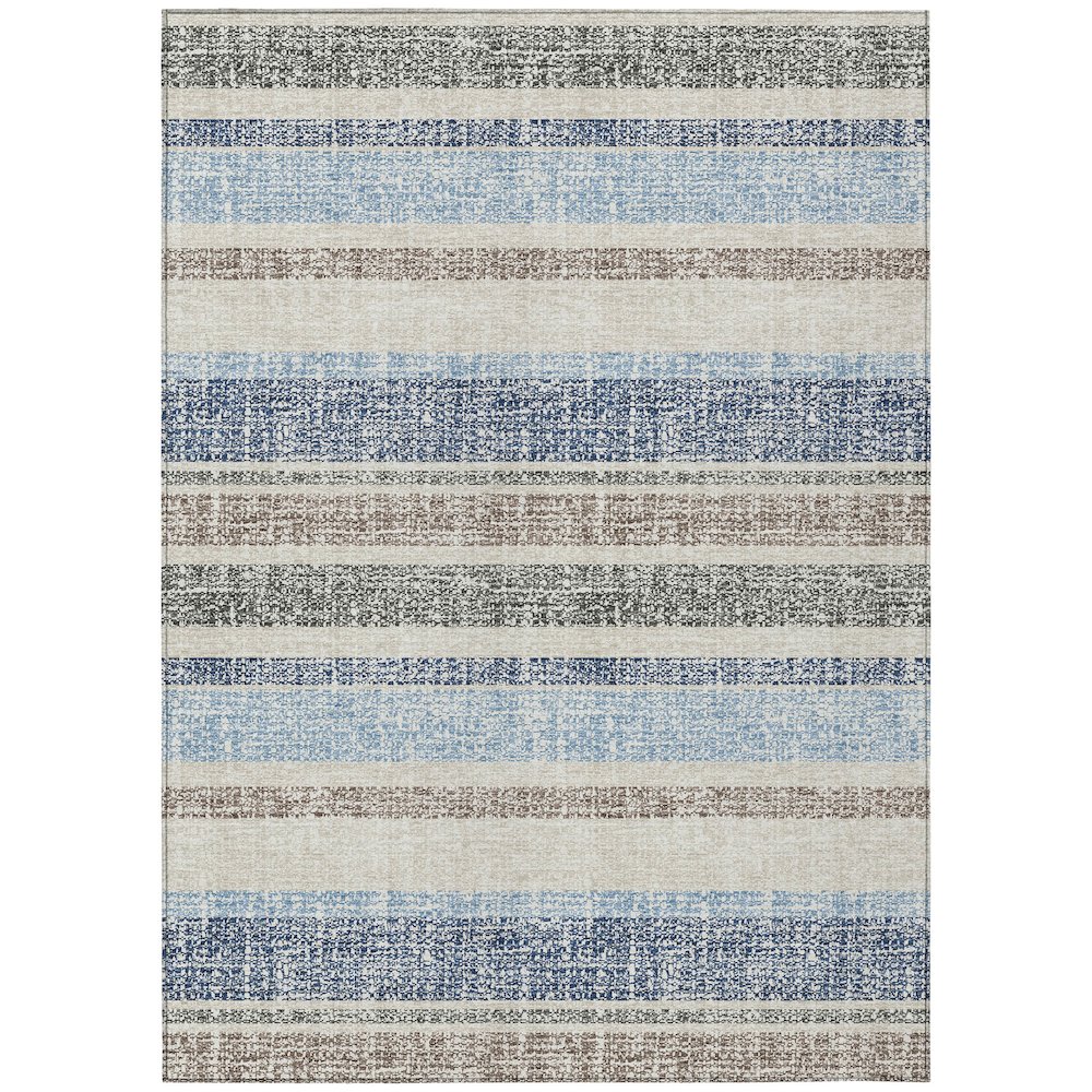 Machine Washable Indoor/Outdoor Chantille ACN2122 Navy 9' x 12' Rug. Picture 1