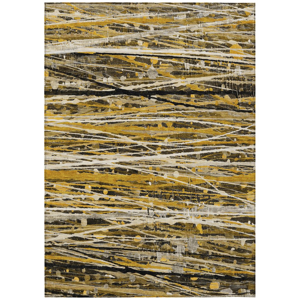 Machine Washable Indoor/Outdoor Chantille ACN2126 Brown 9' x 12' Rug. Picture 1