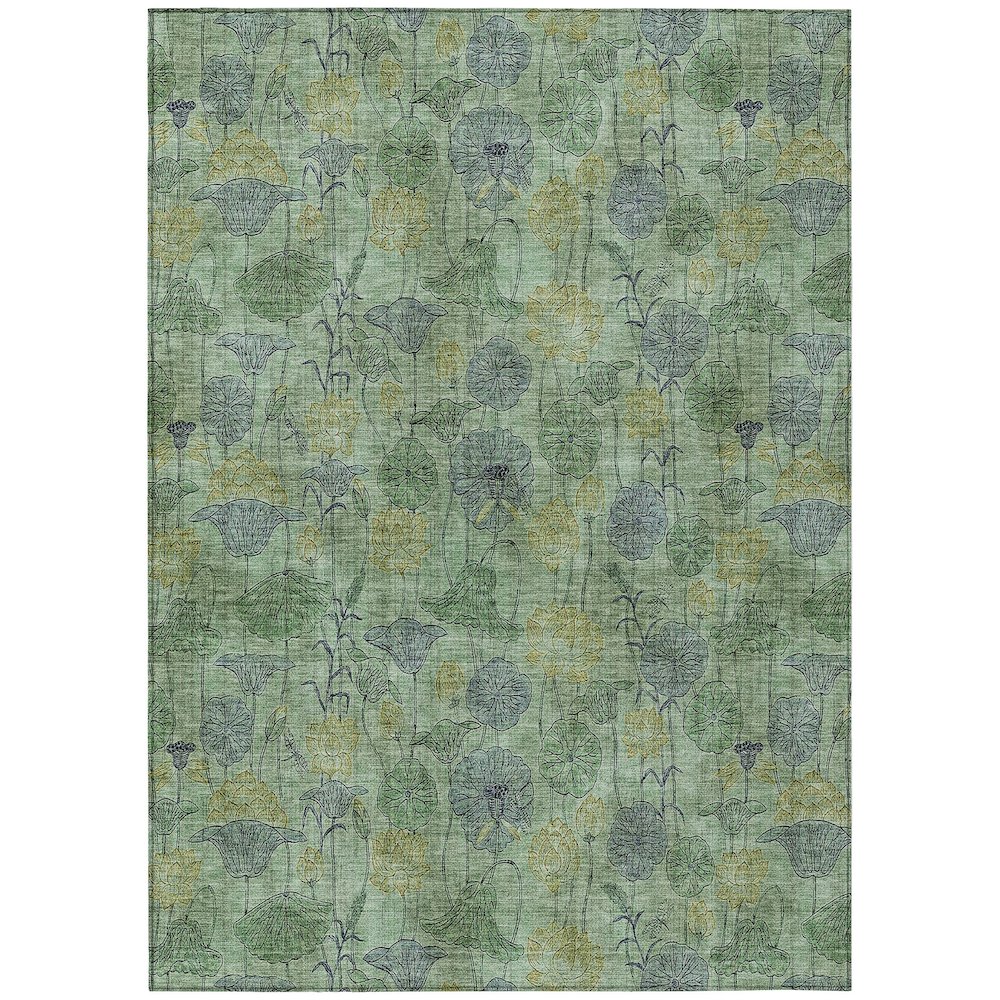 Machine Washable Indoor/Outdoor Chantille ACN2128 Aloe 9' x 12' Rug. Picture 1