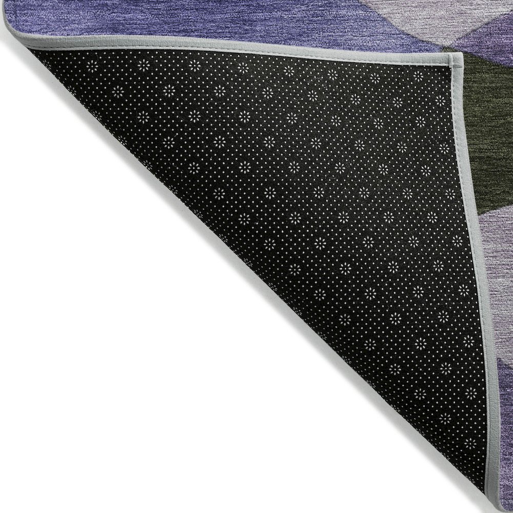 Machine Washable Indoor/Outdoor Chantille ACN2141 Purple 5' x 7'6" Rug. Picture 2