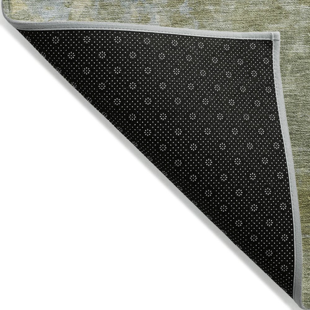Machine Washable Indoor/Outdoor Chantille ACN2143 Green 5' x 7'6" Rug. Picture 2