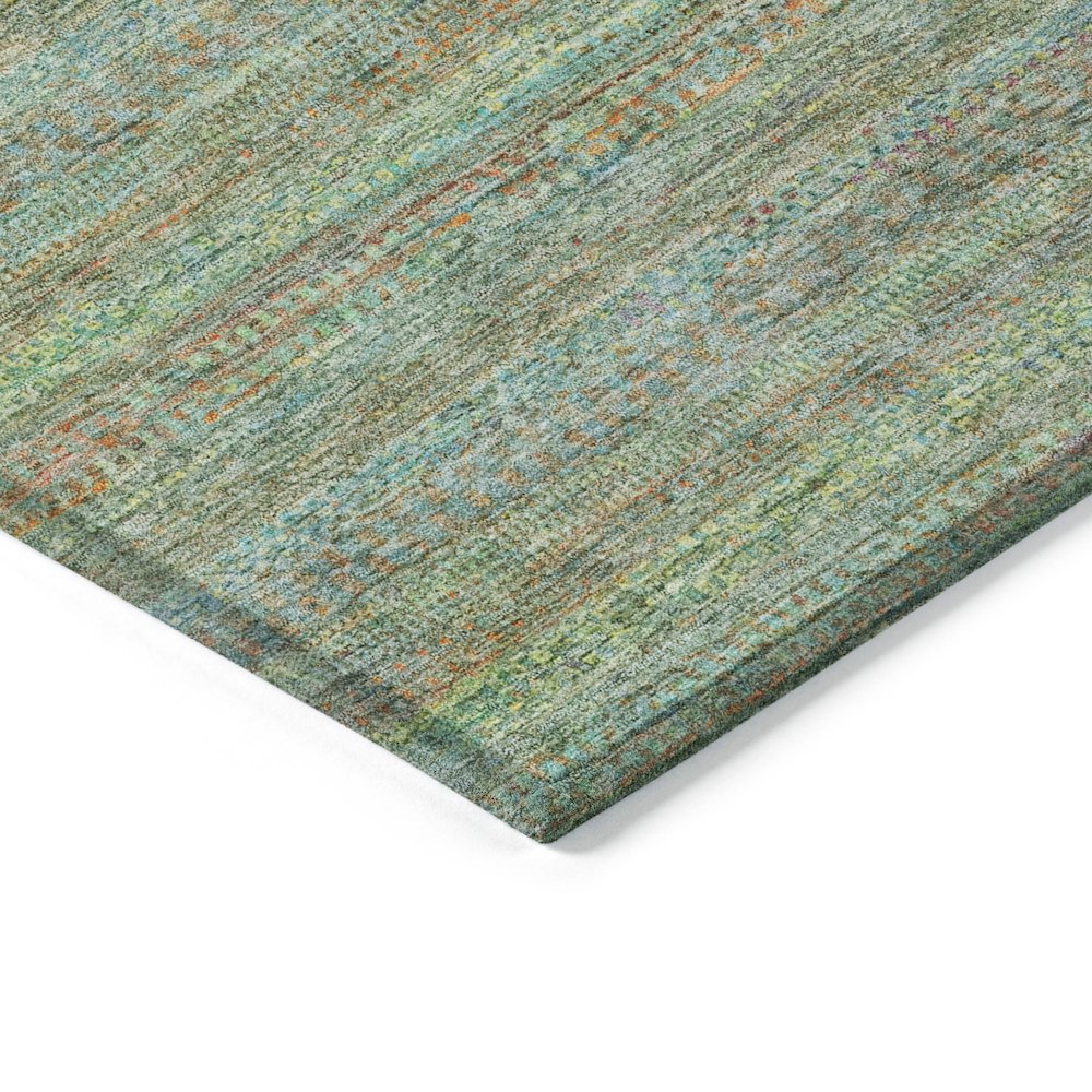 Machine Washable Indoor/Outdoor Chantille ACN2148 Green 5' x 7'6" Rug. Picture 3