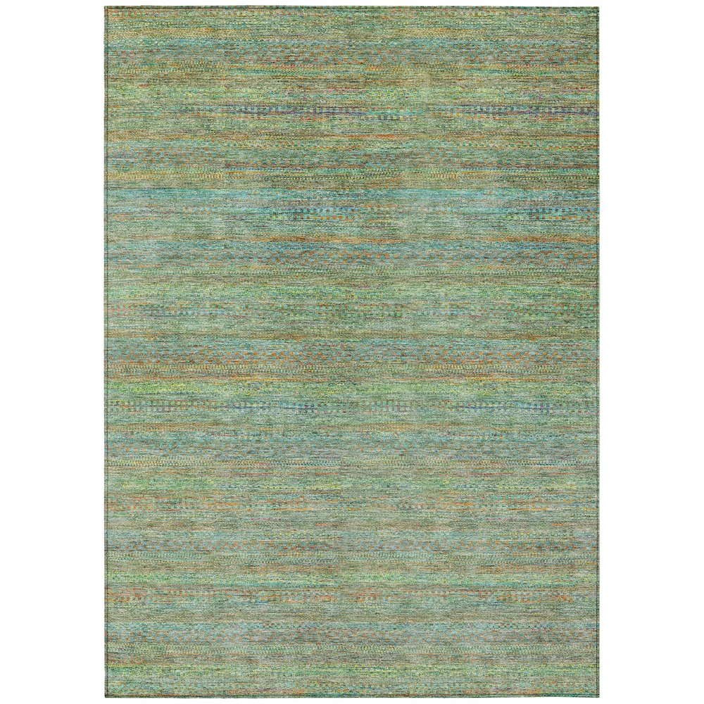 Machine Washable Indoor/Outdoor Chantille ACN2148 Green 9' x 12' Rug. Picture 1