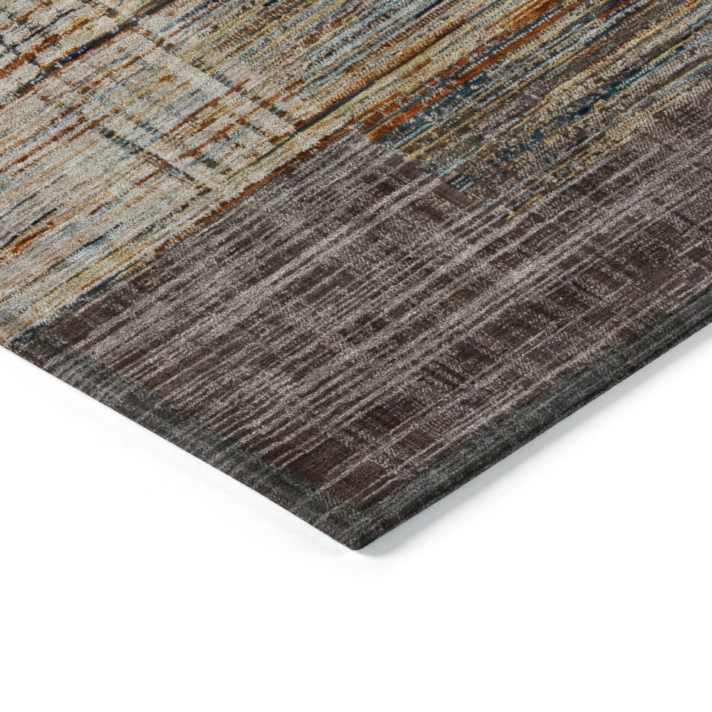 Machine Washable Indoor/Outdoor Chantille ACN2149 Taupe 5' x 7'6" Rug. Picture 3