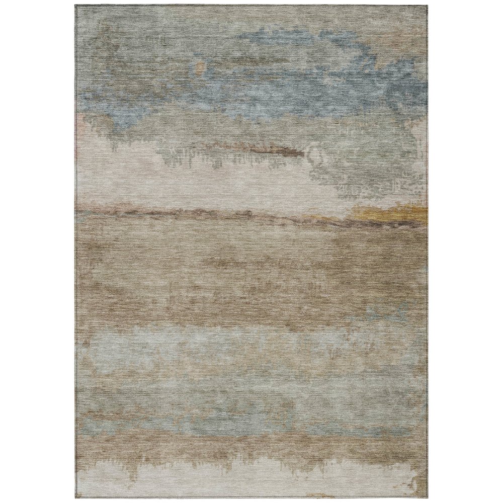 Machine Washable Indoor/Outdoor Chantille ACN2156 Beige 9' x 12' Rug. Picture 1