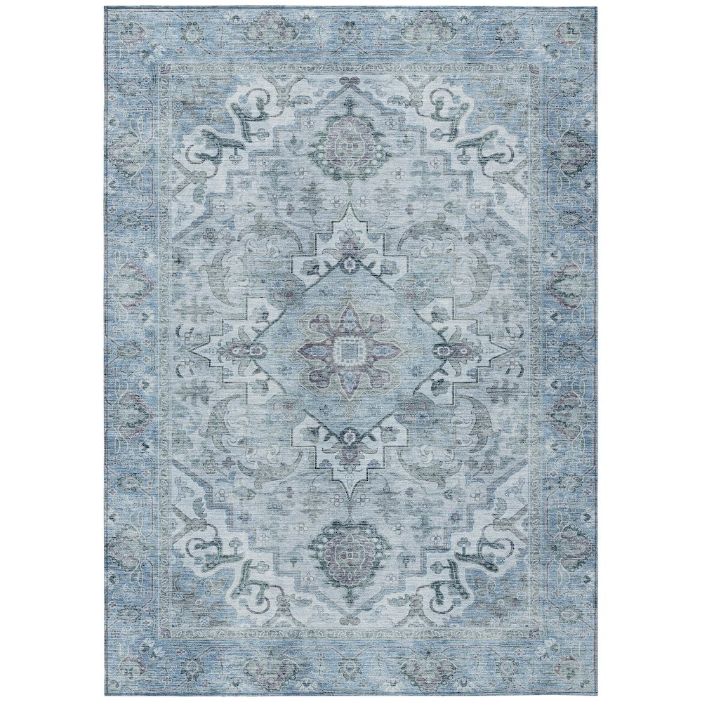 Machine Washable Indoor/Outdoor Chantille ACN2164 Sky 9' x 12' Rug. Picture 1