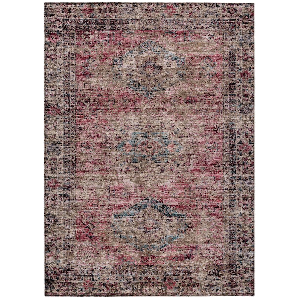 Machine Washable Indoor/Outdoor Chantille ACN2170 Pink 9' x 12' Rug. Picture 1